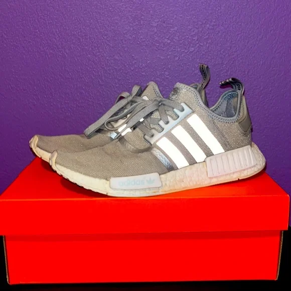 adidas gazelle silver green womens Shop Grey Mens adidas NMD R1 Lace Up Sneakers – Shoebacca main image 0
